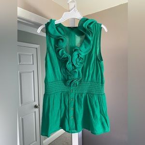 Macy’s green career blouse. Size small. Great condition